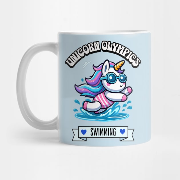 Swimming Unicorn Olympics 🏊🏻‍♀️🦄 - Dive into Cuteness! by Pink & Pretty